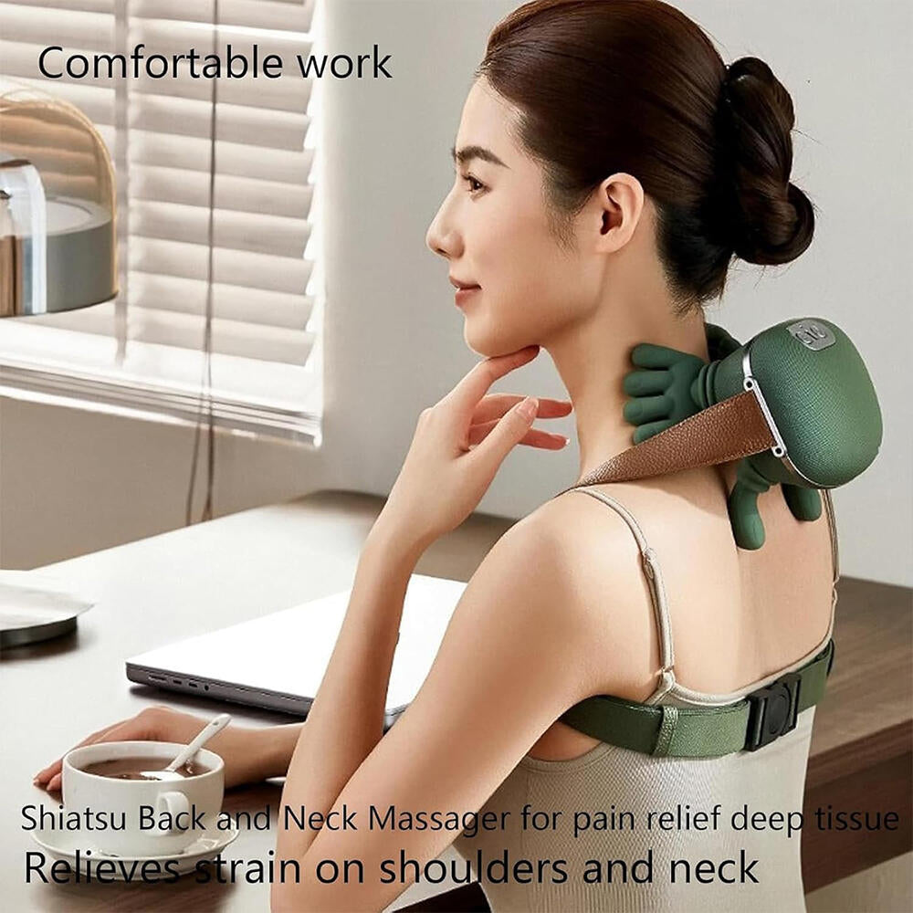 Masajeador Cervical y Espalda 4D Mano Biónica con Calor