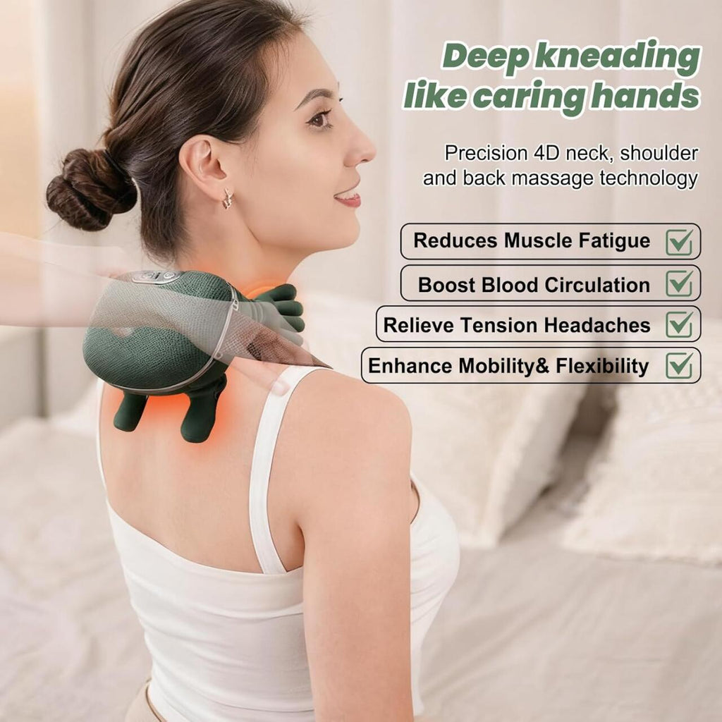 Masajeador Cervical y Espalda 4D Mano Biónica con Calor