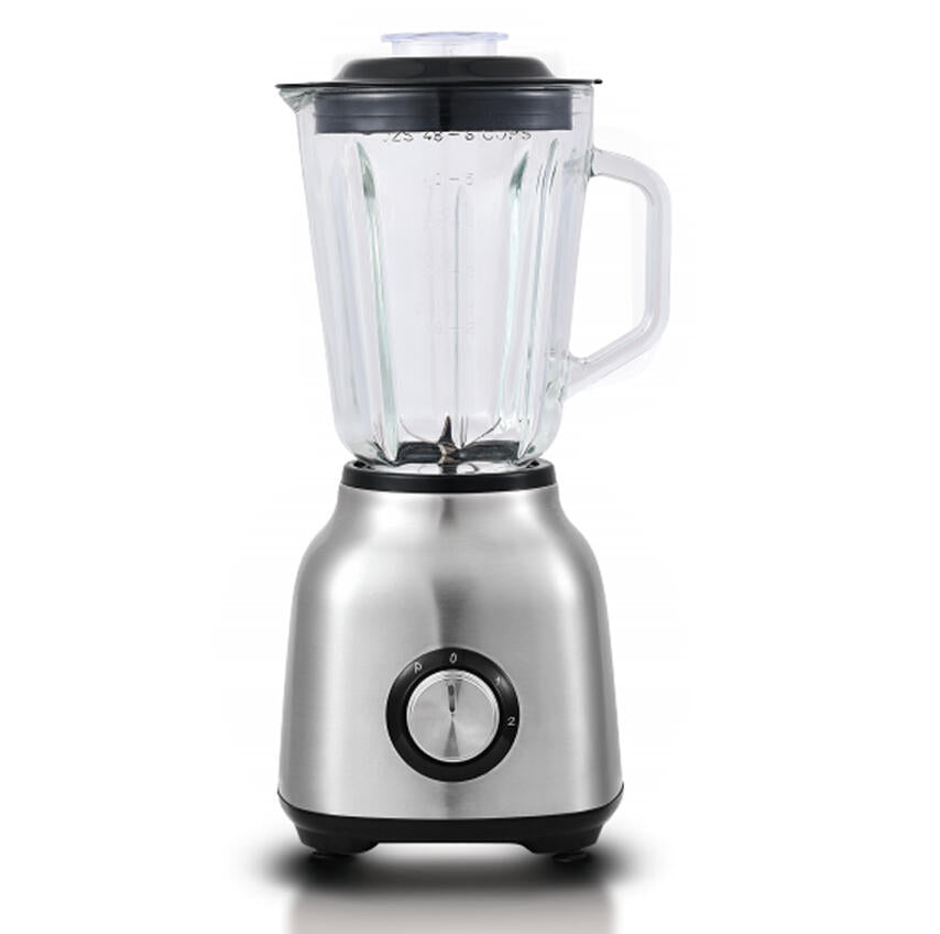 Batidora Licuadora de vaso 500W cristal 1.5L acero inoxidable