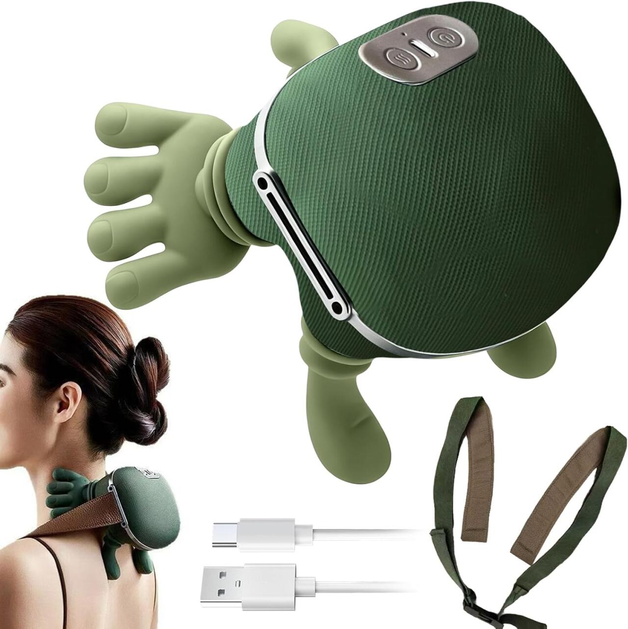 Masajeador Cervical y Espalda 4D Mano Biónica con Calor