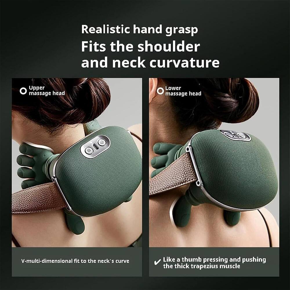 Masajeador Cervical y Espalda 4D Mano Biónica con Calor